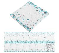 Operitacx Serviettes en Papier Turquoise 40 Pièces à Pois Bleu Jetables pour Fête d'Anniversaire et Cocktail Assiettes Assorties