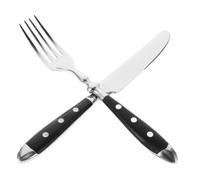 Operitacx Set de Couteaux à Steak Classique et Élégant en Acier Inoxydable | Couverts Assortis pour Table, Design Ergonomique Équilibré, Usage Quotidien et Dîners, Finition Épaisse Argentée