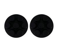Operitacx Silicone Moule à Muffins 2 Pièces 7 Cavités Noir pour Airfryer | Antiadhésif et Lavable, Cuisson au Four, pour Cheesecakes et Bouchées Brownie, la Cuisine