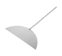 Operitacx Spatule à Crêpes Raclette Extra Large en Acier Inoxydable Argenté Bord Incurvé et Forme Semi-circulaire pour Pancakes et Cuisson Cuisine