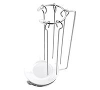 Operitacx Support à Brochettes en Acier Inoxydable pour Griller Facilement Plateau Récupérateur de Jus, Cintre à Kebab Portable Ensemble 1 Set pour Barbecue en Plein Air
