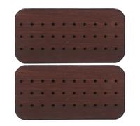 Operitacx Support de Perceuse à Ongles en Bois Noyer 30 Trous, Boîte de Rangement Compacte pour Embouts de Manucure, Trousse à Outils de Manucure Professionnelle, Usage Salon et