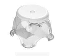 Operitacx Tabouret Antidérapant Salle de Bain Transparent Moyen Pet Épais Marche Pied Stable Polyvalent pour WC Cuisine et Garçon Fille Siège Compact et Résistant