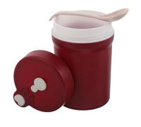 Operitacx Tasse à Soupe Isotherme avec Couvercle et Cuillère Intégrée, Capacité 350ml, Matériau Pp, Facile à Transporter pour Petit-déjeuner et Voyage