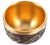 Operitacx Tasse à Thé Motif Dragon Vintage en Cuivre de Style Chinois Fond Plat Unique, Lisse et Résistante pour Restaurant ou Bureau