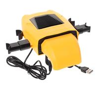 Operitacx Ventilateur de Siège Auto USB 5w Réglable, ABS Jaune, 3 Vitesses | Câble 1,4m et Port Micro Usb, Fixation pour Appui-tête 110-168mm, Format Portable