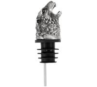 Operitacx Verseur de Vin en Alliage de Zinc Noir Tête de Tigre, Bouchon Verseur Léger et Étanche pour Bouteilles de Vin et Sauces, Usage Convivial Lors de Fêtes