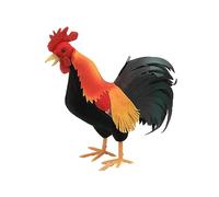 Opexicos 1 pcs Simulation Mousse Coq Modèle Faux Artificiel Imitation Animal Maison Jardin Ornement Miniature Décoration Décoration Maison