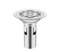 Opeximatun Crépine d'évier de Drain Plancher Douche en Acier Inoxydable | Argent Rond 2 pcs: for Salle de Bain et Cuisine(10cm-F)
