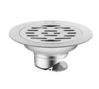 Opeximatun Crépine d'évier de Drain Plancher Douche en Acier Inoxydable | Argent Rond 2 pcs: for Salle de Bain et Cuisine(10cm-D)