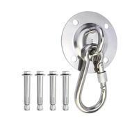 Opeximatun Crochet de Suspension Robuste, Crochet de balançoire Plafond Robuste en Acier Inoxydable, Cintre for hamac avec vis d'expansion et boulons