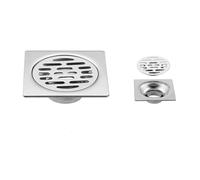 Opeximatun Grille de vidange en Acier Inoxydable | Argent 4 pouces 2 pièces : salle de bains, cuisine, hôtel, gestion de l'eau au sol