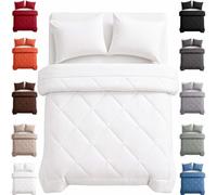ophimu Couette Easy Sleep 2 en 1 avec 2 Taies d'oreiller,Couette 2 en 1 Pas Besoin De Housse De Couette,Lavable en Machine,Doux Et Respirant,Convient à Toutes Les Saisons (Blanc,200 * 200cm)