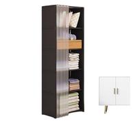 Opilroyn Armoire avec étagères - Armoire portable, portemanteau robuste avec housse en tissu non tissé pour chambre, salon
