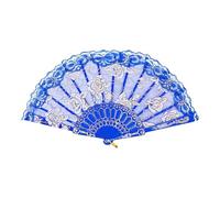 Opilroyn Éventail pliable en dentelle rose - Éventail main pliable avec motif dentelle florale, léger, style chinois vintage, pour se rafraîchir | classique pour festivals, décoration de la