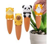 Opilroyn Lot de 4 pics d'arrosage automatiques avec design pour fleurs, légumes, gazons, jardin, extérieur et intérieur