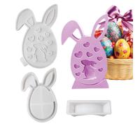 Opilroyn Moule en silicone pour lapin de Pâques, travaux manuels en ciment pour œufs de lapin - Pochoir en silicone pour résine | Pour centres de table, dîners, mariages et maison