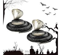 Opilroyn Serpent en caoutchouc | 2 pièces statuette animale blague, faux serpent en caoutchouc pour blagues - pour , filles, adolescents, adultes, anniversaire, fête des blagues, maison