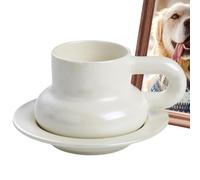 Opilroyn Tasse en céramique, tasse à café solide, poignée ergonomique pour boissons élégante | pour utilisation dans la cuisine, la maison, le restaurant, le café, le pique-nique