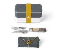 Opinel 10000968 On the go Boîte à déjeuner avec couteau n° 8, boîte à déjeuner, chiffon en microfibre, cuillère et fourchette