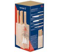 Bloc à couteaux Opinel PARALLELE MEAT bois de hêtre avec 5 couteaux de la série PARALLELE