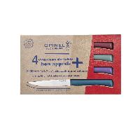 BON APPETIT PLUS Coffret de 4 Couteaux de table microdentée steak OPINEL Glam 4 couleurs
