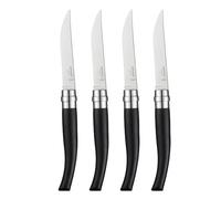 Opinel - Coffret 4 Couteaux de Table Chic Ébène - Lame Traditionnelle Yatagan Acier Inox - Manche Bois d'Ébène - Garantie à Vie - Fabrication Française