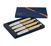Coffret de 4 couteaux de table à lame lisse Facette olivier Opinel