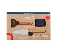 Opinel - Coffret de Cuisine pour Enfant Le Petit Chef - Couteau, Éplucheur & Guide de Coupe - à Partir de 7 Ans - Garanti à Vie - Fabrication Française - Bleu