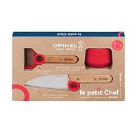 Opinel - Coffret de Cuisine pour Enfant Le Petit Chef - Couteau, Éplucheur & Guide de Coupe - à Partir de 7 Ans - Garanti à Vie - Fabrication Française - Rouge