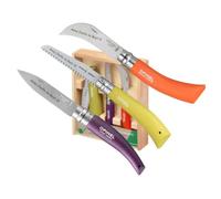 OPINEL Coffret Jardin Personnalisé avec Gravure - Set d Outils de Jardin Colores avec Couteau Scie et Serpette en Acier Inoxydable Sandvik 12C27 et Manches en Hetre - Idée Cadeau Jardinage
