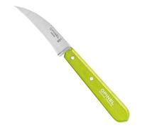 Opinel Couteau de Cuisine pour Adulte numéro 114 - en Acier Inoxydable Sandvik - Courbé - Manche en Bois de hêtre Vert Clair - Plusieurs Couleurs - Taille Unique