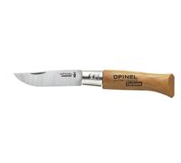 OPINEL Couteau en Acier avec Manche en Bois, N°03, Pied de Mouton, Réutilisable, Fixé, Préparation Culinaire, VRI N°03 Carbon