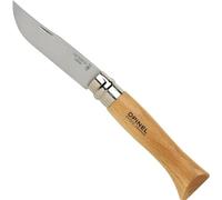 Opinel Couteau de poche fermant NATUREL N°9 - Lame inox 9 cm, manche hêtre vernis, Virobloc