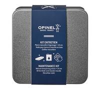 Opinel - Kit d’Entretien pour Couteaux - 1 Boîte de Rangement, 1 Grande Pierre d’Affûtage, 1 Bidon d’Huile, 1 Chiffon Microfibre 20 x 20 cm - Garantie à Vie