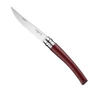 Opinel - N°10 Couteau de Table Nomade Effilé - Lame Finition Poliglace 10 cm Acier Inox, Manche Padouk, Bague de Sécurité Virobloc - Fabrication Française
