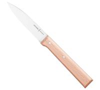Opinel - N°126 Couteau d’Office Parallèle - Lame 8 cm en Acier Inoxydable - Manche en Bois de Hêtre - Idéal pour Peler, Couper, Émincer - Garantie à Vie