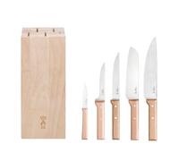 Opinel Set de bloc à couteaux PARALLÈLEMEAT , set de 6 pc, naturel, hêtre bois,Opinel
