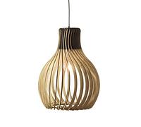 Opis Technology PL2 Clair Suspension en Bois Clair, Ø 28 cm | Lamelles assemblées à la main qui diffusent une lumière douce. Câble réglable, douille E27.
