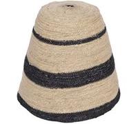 Opjet Paris Abat-jour coupole en herbier à rayures noires D30cm H30cm