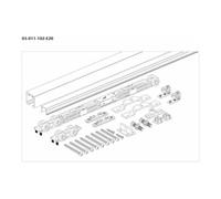 OPK Europe Visserie pour panneaux agglomérés D 1T 33mm argenté 2050mm SET Quantité:1
