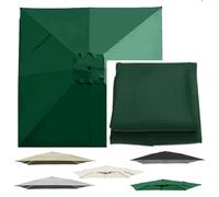 OPOLDBDMAC Carré Toile De Rechange pour Parasol Déporté 2.5x2.5m, Housse De Rechange pour Parapluie De Terrasse, 8 Baleines Auvent De Remplacement pour Jardin Plage Cour(Green,2.5x2.5m/8.2x8.2ft)