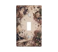 Opossum Plaque de protection pour interrupteur mural en plastique beige Taille standard pour salon, chambre à coucher, maison ou bureau (simple)