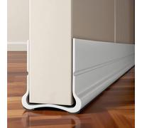 Oppingster 93cm Blanc Calfeutrer Bas de Porte, Joint de Porte, Isolation Phonique Porte, pour Portes de 3,5 à 5,5 cm d'épaisseur et Espace Inférieur de 0,3 à 2,6 cm