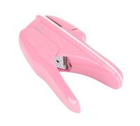 OPPWONG Agrafeuse ABS sans Agrafeuse à Main, Gratuite pour Reliure de Livres en Papier, Outil Portatif sans Agrafe Sûr et Convivial, adapté à un Usage Domestique (PINK)