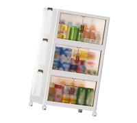 OPPWONG Armoire de Rangement Pliante de Conception Simple, Organisateur Permettant de Gagner de l'espace, Garde-Robe en Plastique pour Vêtements, Fournitures pour bébé, Salon (3 Couches)