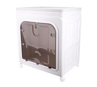 OPPWONG Bac de Rangement Pliable de Grande capacité, Empilable avec Roulettes pour Organiser les Jouets et les Couettes, Matériau PP