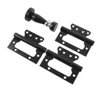 OPPWONG Charnière de Porte Robuste de 4 Pouces, Ensemble de Charnières Robustes en Acier au Manganèse pour Portes Universelles avec Butée Magnétique, Goupille Amovible, Rotation à 360 Degrés pour