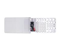 OPPWONG Étui de Rangement pour Organisateur de Batterie, étui de Transport de Batterie à Rembourrage Souple avec Instrument de Test de capacité pour 93 Piles, Piles Non Incluses