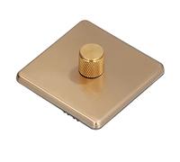 OPPWONG Gradateur en Laiton, Type Bouton élégant, Interrupteur de Lumière pour la Décoration de la Maison Moderne, AC220V (lumière monotone)